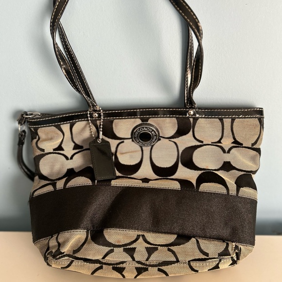 Coach Black and Tan Women's Bag